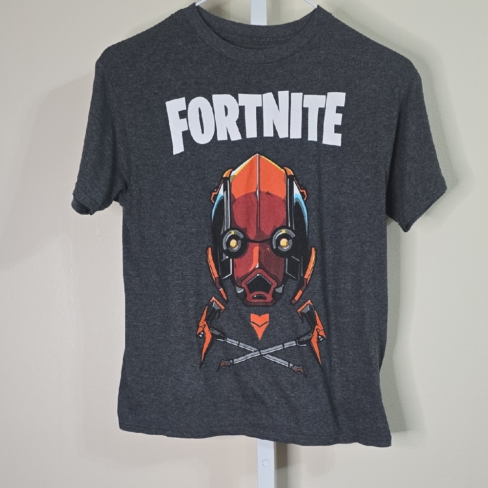 Fortnite Graphic T-Shirt‎ in Dark Gray Boys Top Sz L 10/12